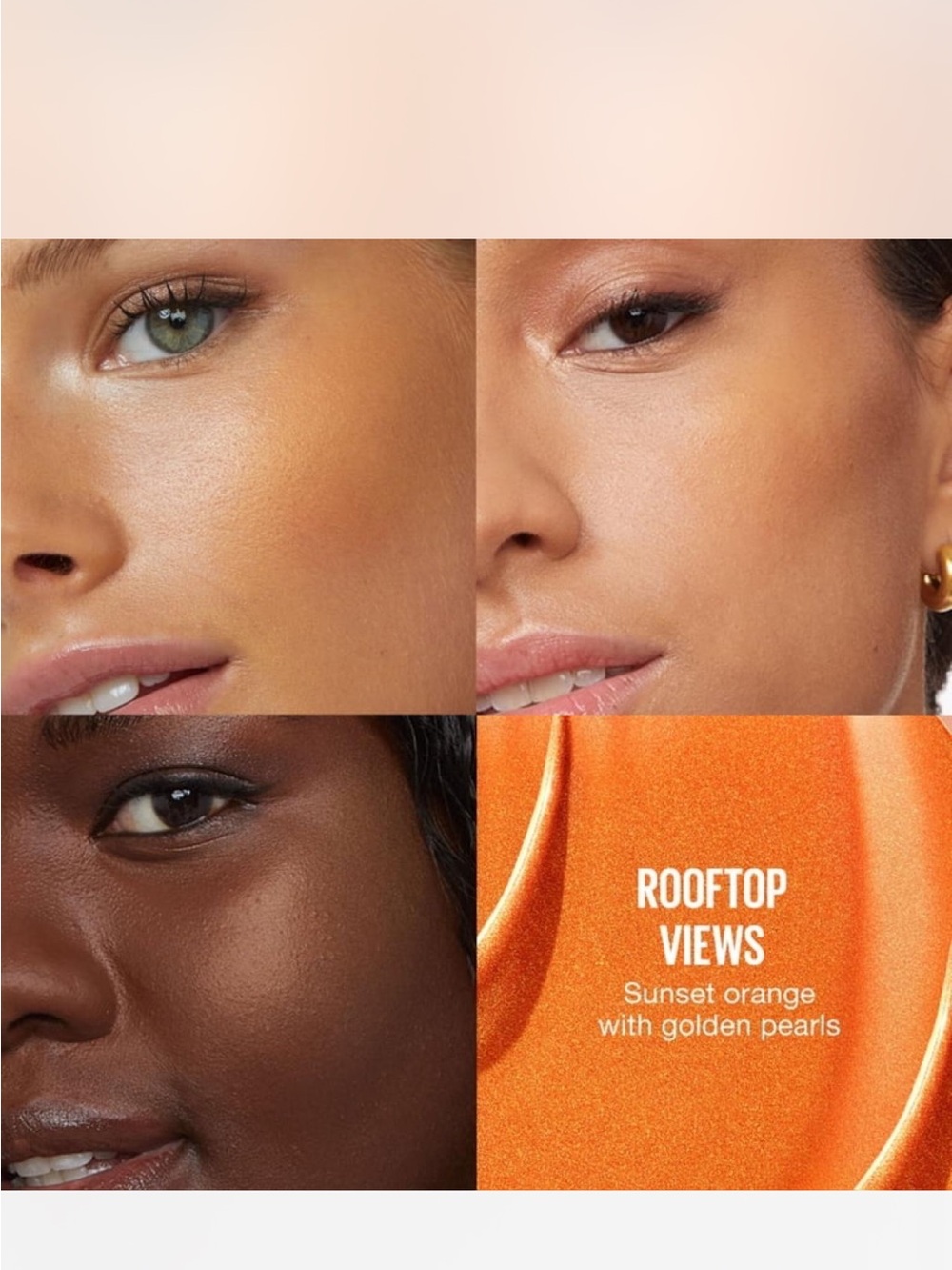 Maybelline Rooftop Views Blush — Sunset Orange with Golden Pearls